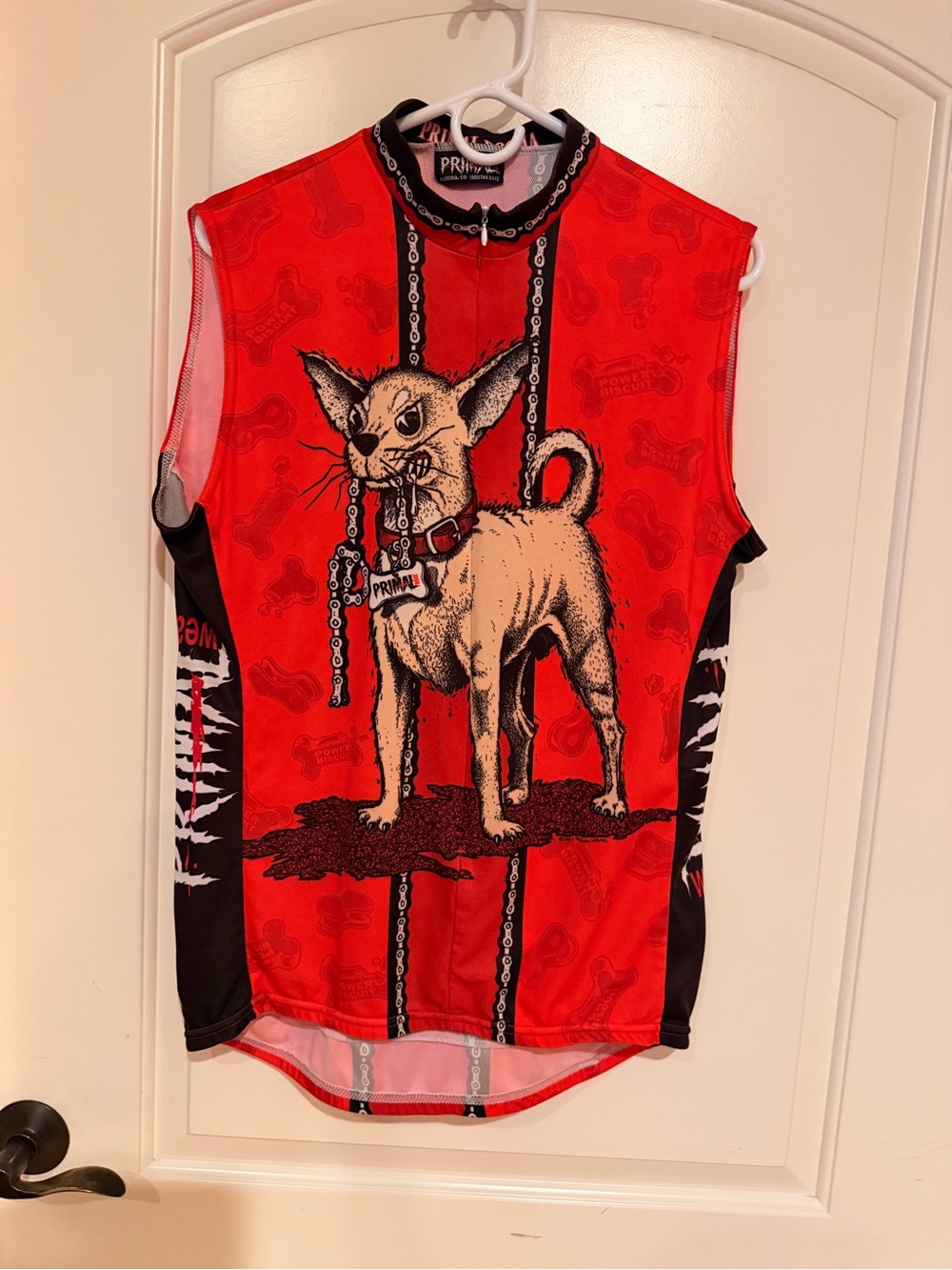 Vintage Primal Wear Red Sleeveless Cycling Jersey Primal Dogma Size Men’s XL